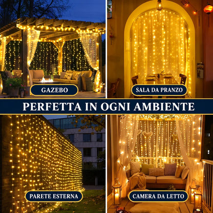AuroraCurtain™ – Tenda luminosa solare 350 LED