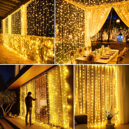 AuroraCurtain™ – Tenda luminosa solare 350 LED
