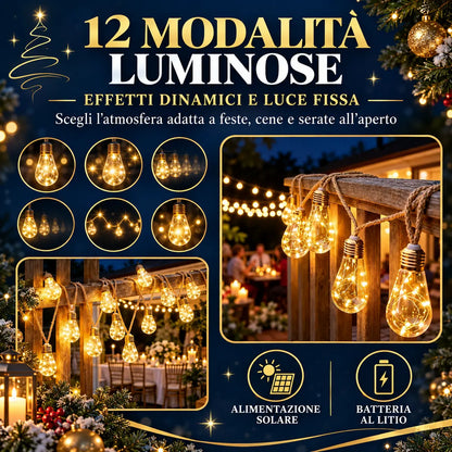 BorgoLuce Solar™ – Catena luminosa solare vintage