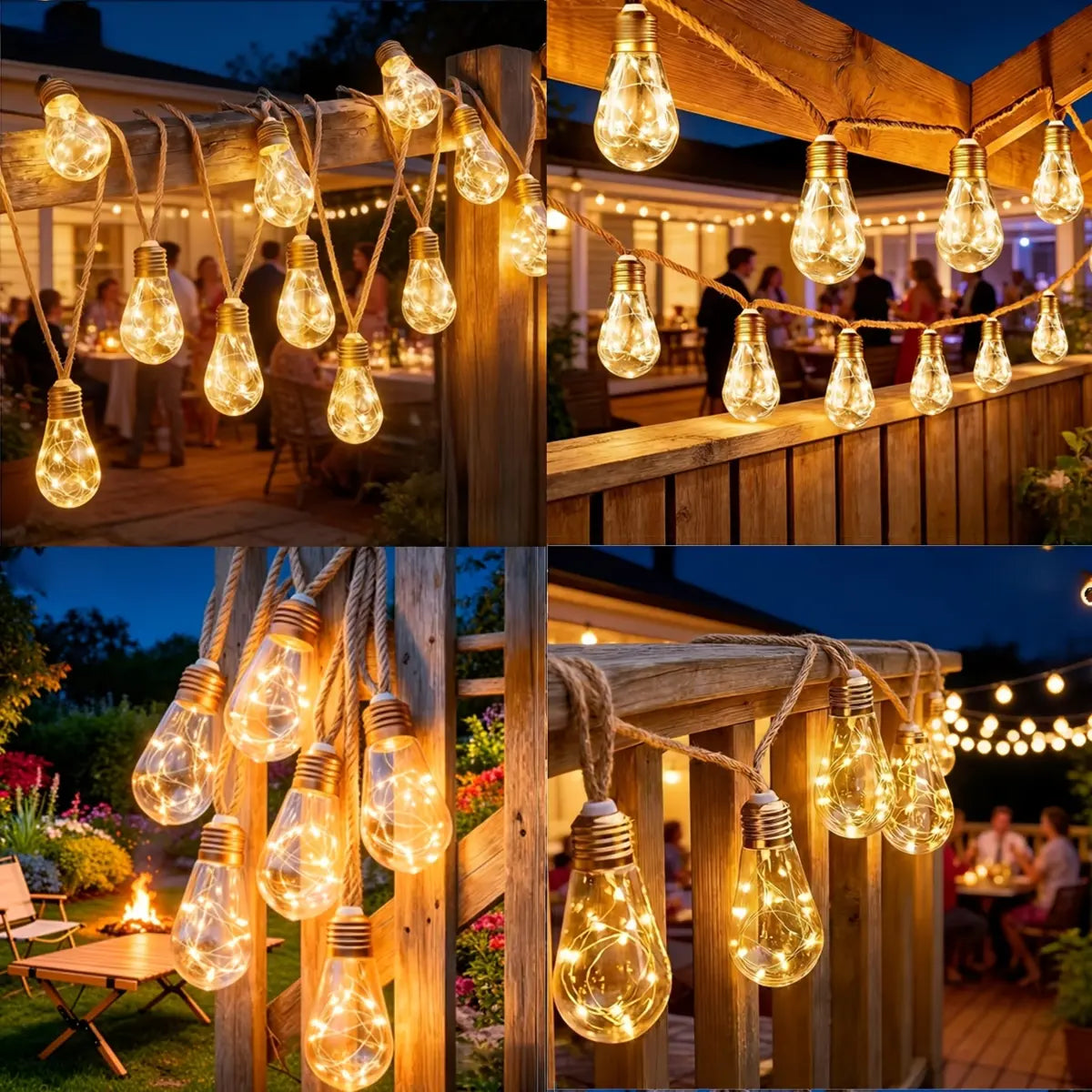 BorgoLuce Solar™ – Catena luminosa solare vintage